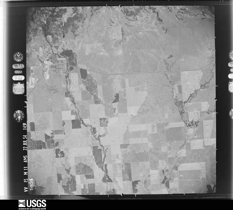 U.S. Geological Survey aerial photograph, 1954-07-22, scale 1:63000