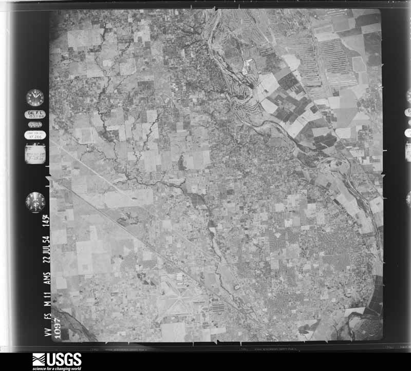 U.S. Geological Survey aerial photograph, 1954-07-22, scale 1:63000
