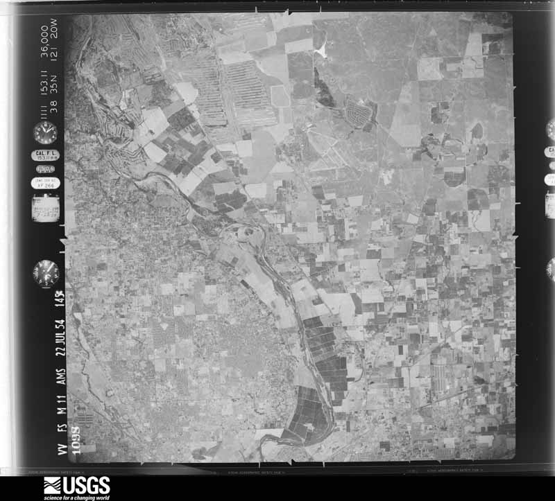 U.S. Geological Survey aerial photograph, 1954-07-22, scale 1:63000