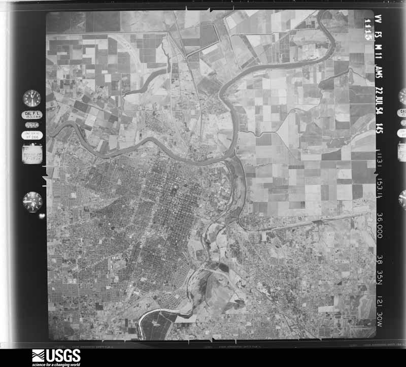 U.S. Geological Survey aerial photograph, 1954-07-22, scale 1:63000