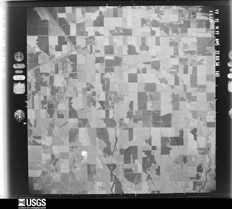 U.S. Geological Survey aerial photograph, 1954-07-22, scale 1:63000