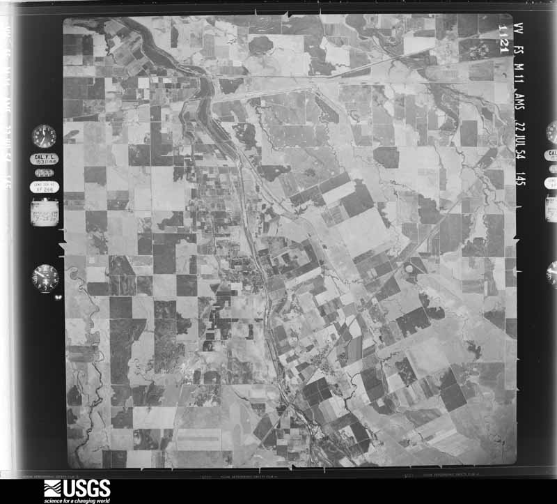 U.S. Geological Survey aerial photograph, 1954-07-22, scale 1:63000