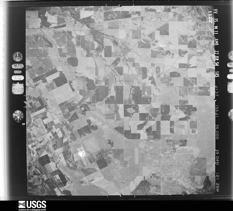 U.S. Geological Survey aerial photograph, 1954-07-22, scale 1:63000