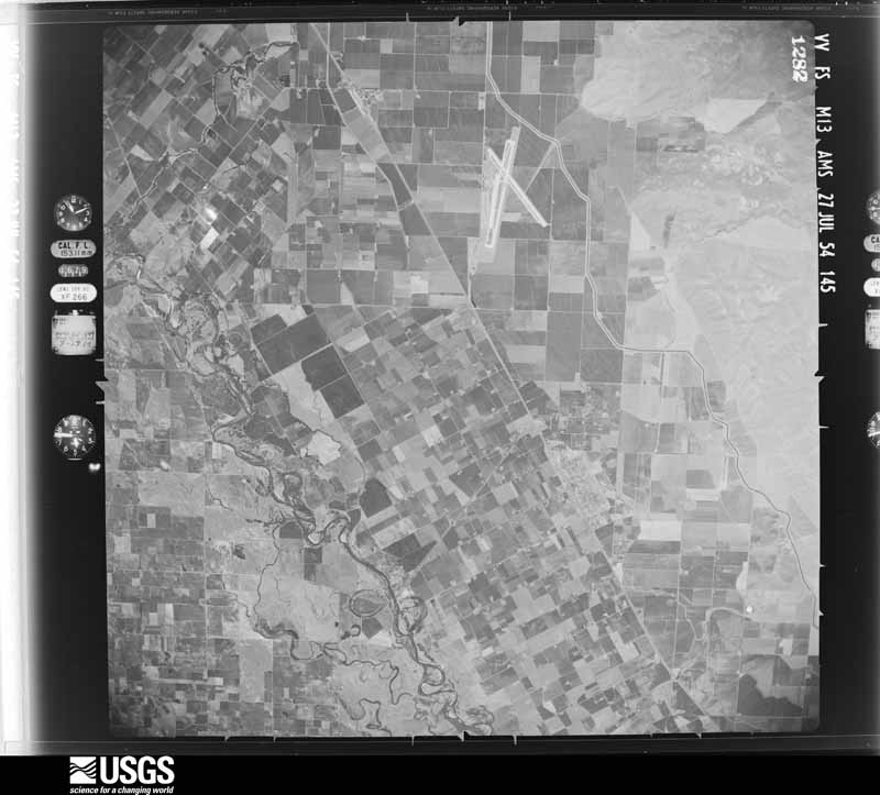 U.S. Geological Survey aerial photograph, 1954-07-27, scale 1:63000