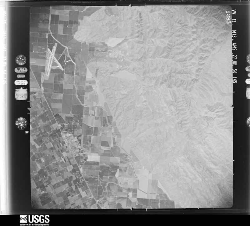 U.S. Geological Survey aerial photograph, 1954-07-27, scale 1:63000