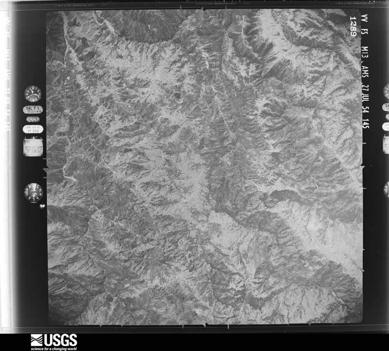 U.S. Geological Survey aerial photograph, 1954-07-27, scale 1:63000