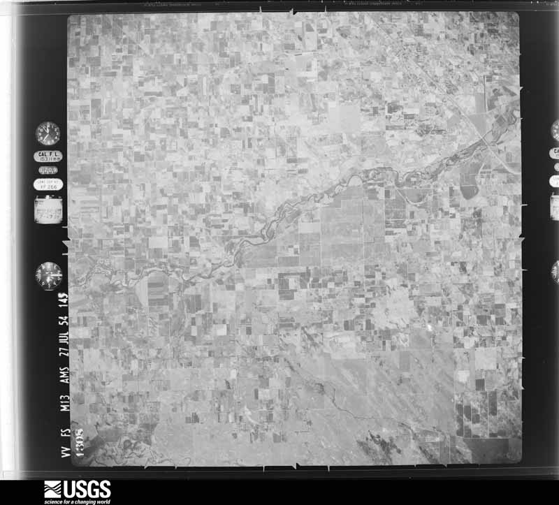 U.S. Geological Survey aerial photograph, 1954-07-27, scale 1:63000