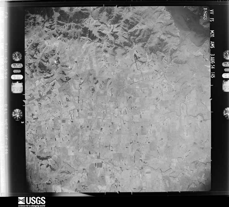 U.S. Geological Survey aerial photograph, 1954-08-03, scale 1:63000