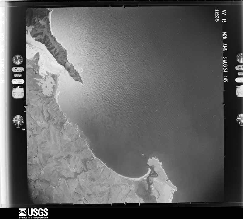 U.S. Geological Survey aerial photograph, 1954-08-03, scale 1:63000