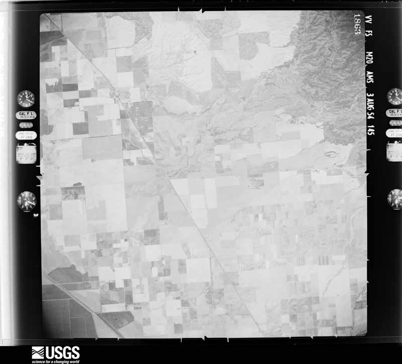U.S. Geological Survey aerial photograph, 1954-08-03, scale 1:63000