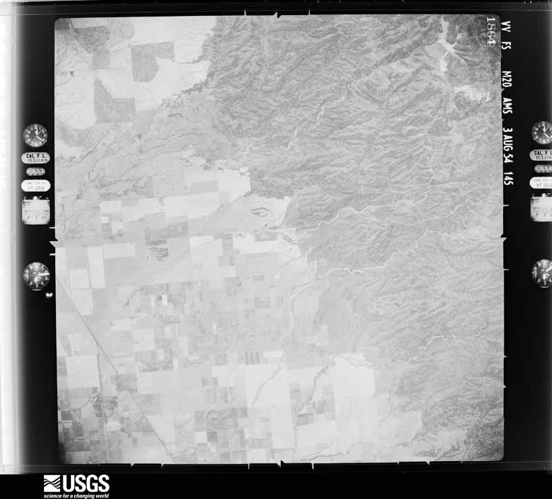 U.S. Geological Survey aerial photograph, 1954-08-03, scale 1:63000