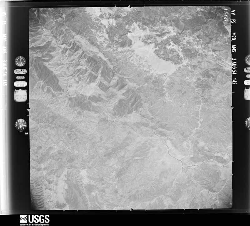 U.S. Geological Survey aerial photograph, 1954-08-03, scale 1:63000