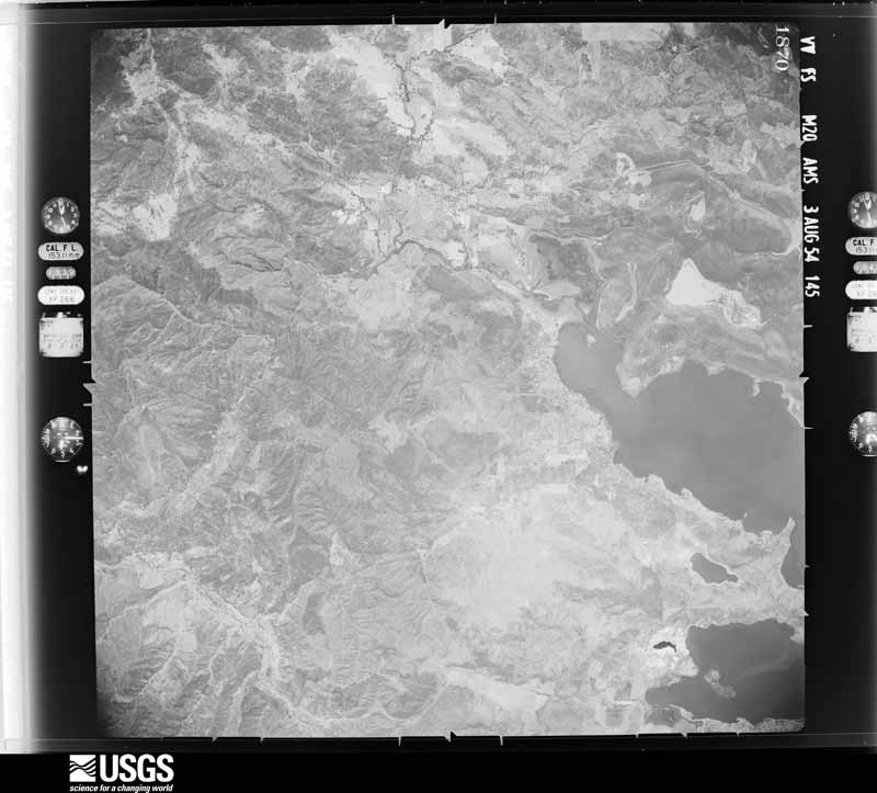 U.S. Geological Survey aerial photograph, 1954-08-03, scale 1:63000