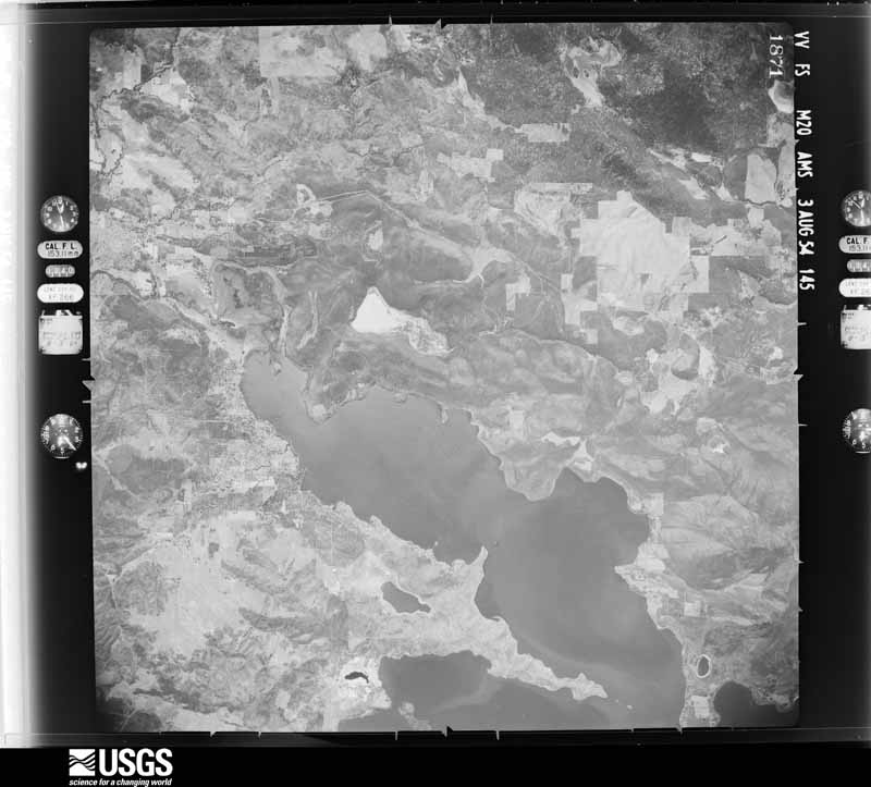 U.S. Geological Survey aerial photograph, 1954-08-03, scale 1:63000