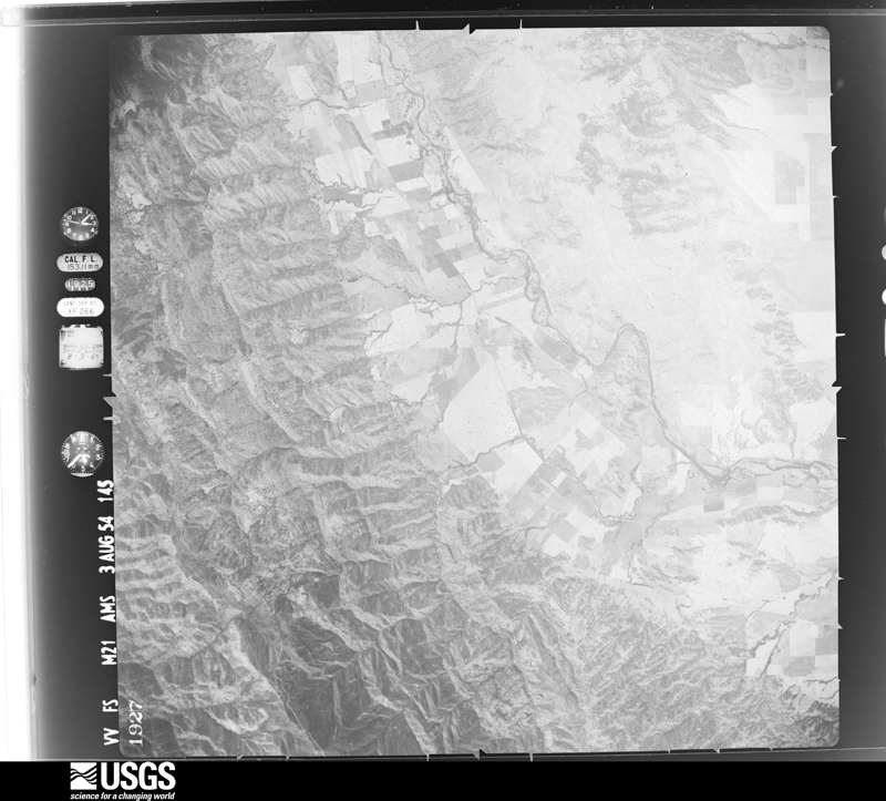 U.S. Geological Survey aerial photograph, 1954-08-03, scale 1:63000