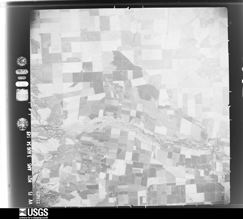 U.S. Geological Survey aerial photograph, 1954-08-03, scale 1:63000