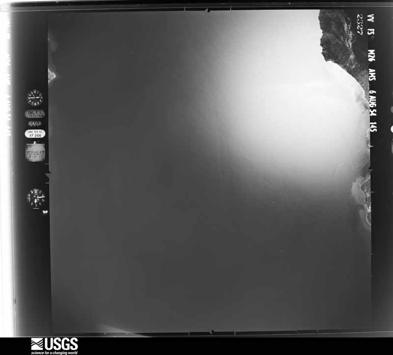 U.S. Geological Survey aerial photograph, 1954-08-06, scale 1:63000