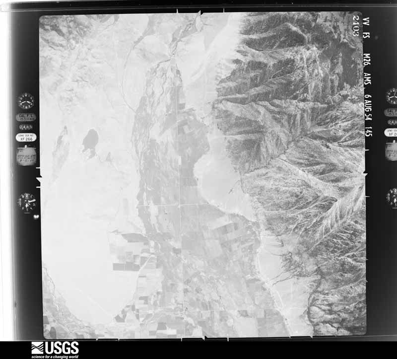 U.S. Geological Survey aerial photograph, 1954-08-06, scale 1:63000