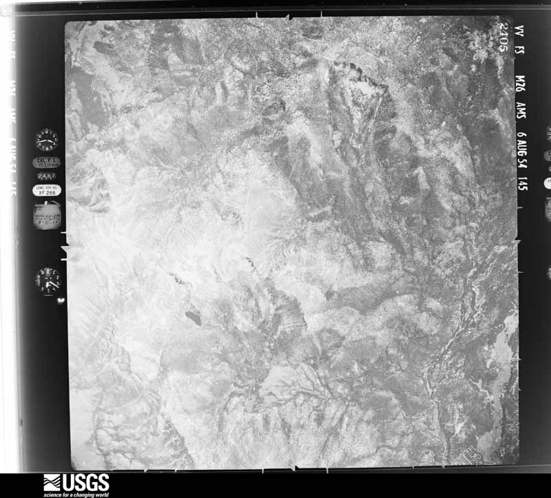 U.S. Geological Survey aerial photograph, 1954-08-06, scale 1:63000