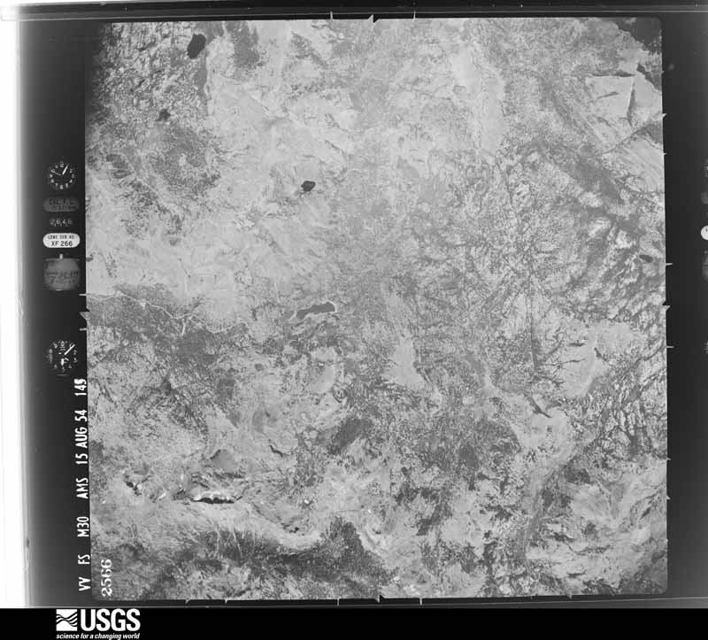 U.S. Geological Survey aerial photograph, 1954-08-15, scale 1:63000
