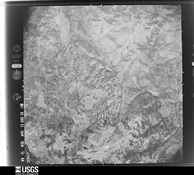 U.S. Geological Survey aerial photograph, 1954-08-15, scale 1:63000