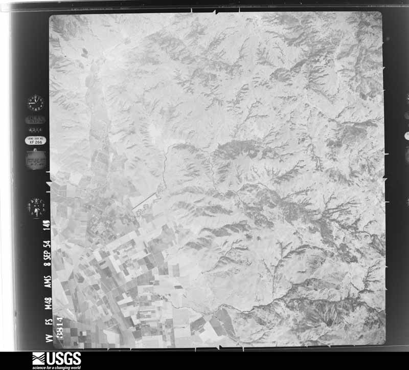 U.S. Geological Survey aerial photograph, 1954-09-08, scale 1:63000