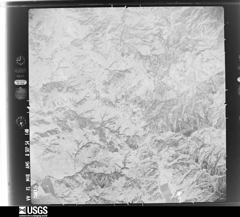 U.S. Geological Survey aerial photograph, 1954-09-08, scale 1:63000