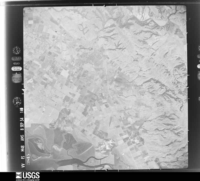 U.S. Geological Survey aerial photograph, 1954-09-08, scale 1:63000
