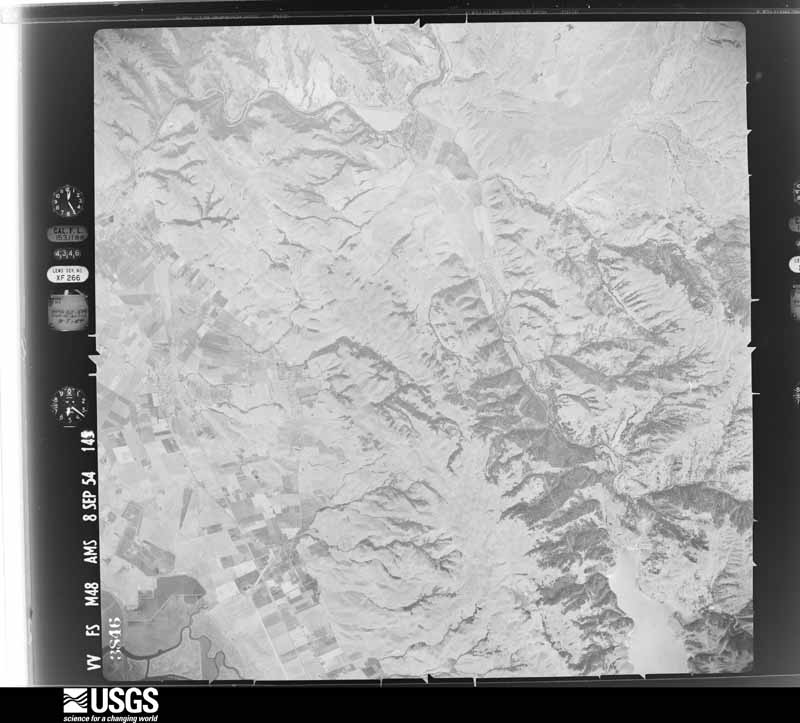 U.S. Geological Survey aerial photograph, 1954-09-08, scale 1:63000