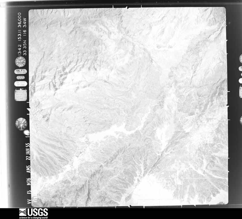 U.S. Geological Survey aerial photograph, 1955-01-22, scale 1:63000