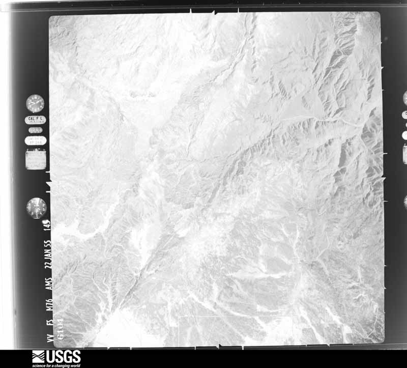 U.S. Geological Survey aerial photograph, 1955-01-22, scale 1:63000