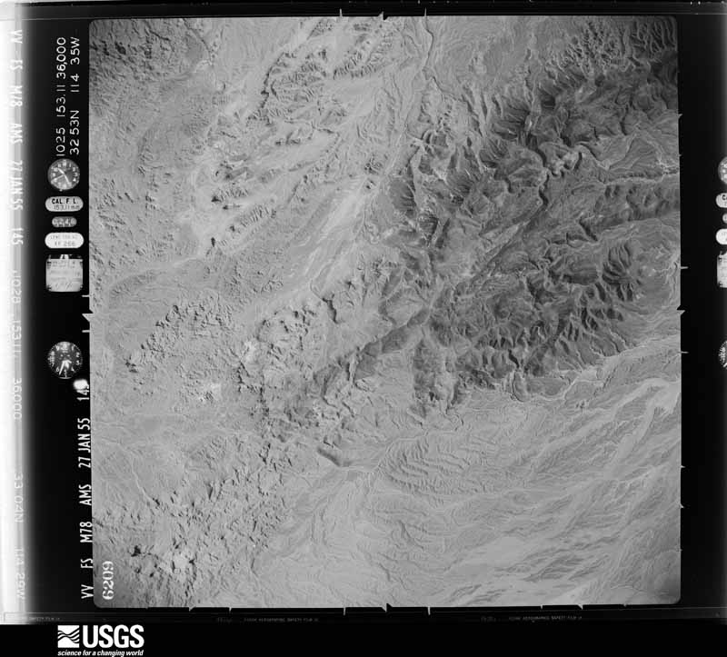 U.S. Geological Survey aerial photograph, 1955-01-27, scale 1:63000