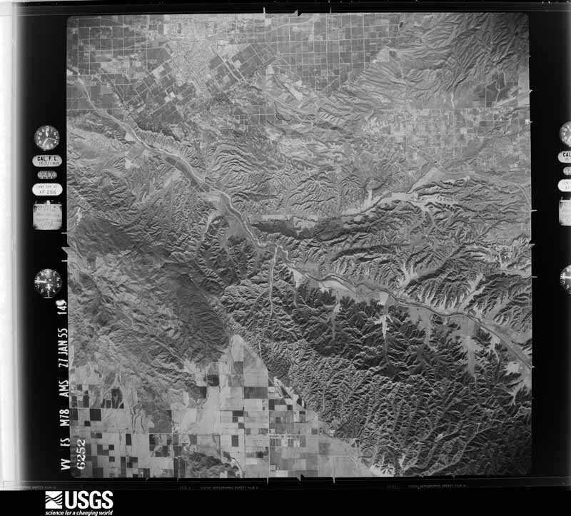 U.S. Geological Survey aerial photograph, 1955-01-27, scale 1:63000