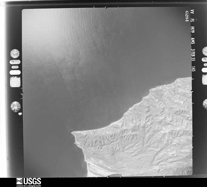 U.S. Geological Survey aerial photograph, 1955-02-03, scale 1:63000