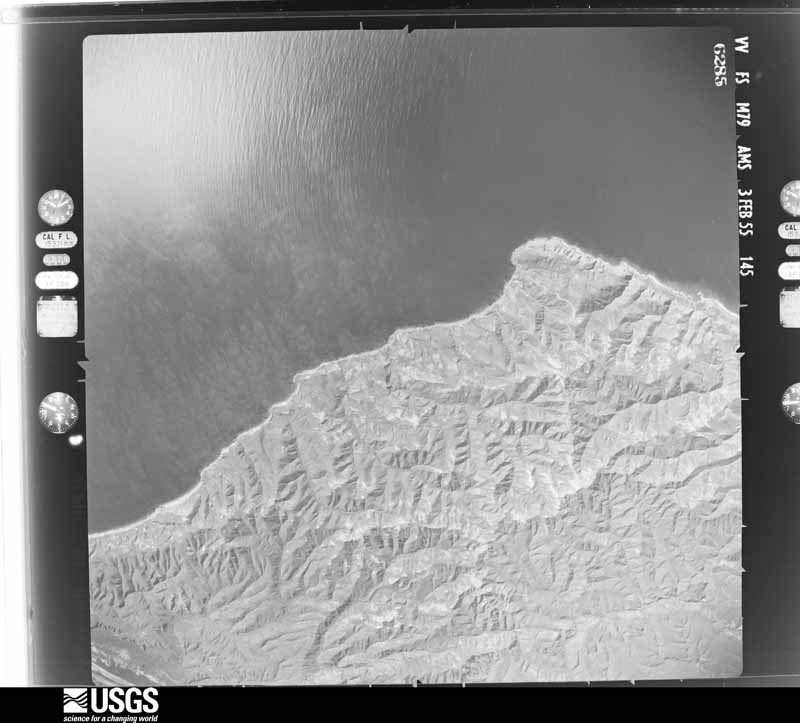 U.S. Geological Survey aerial photograph, 1955-02-03, scale 1:63000