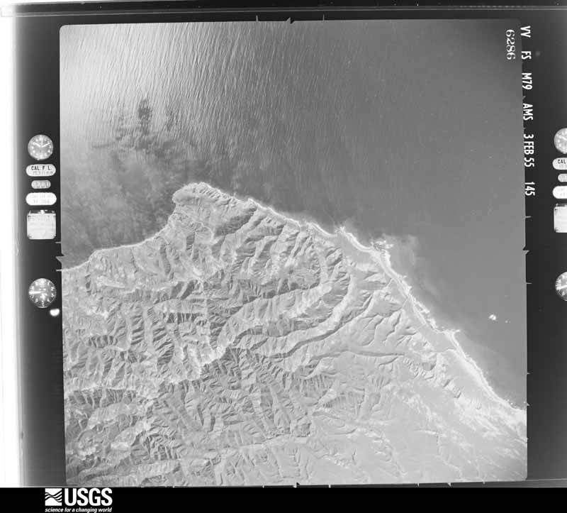 U.S. Geological Survey aerial photograph, 1955-02-03, scale 1:63000
