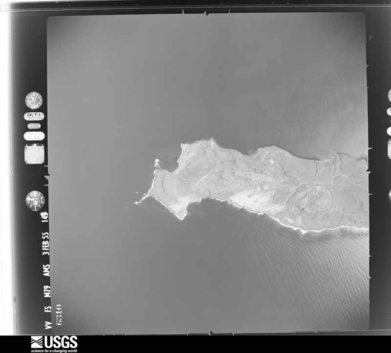 U.S. Geological Survey aerial photograph, 1955-02-03, scale 1:63000