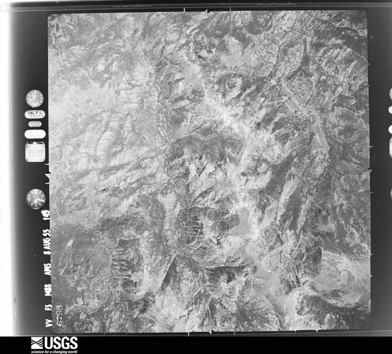 U.S. Geological Survey aerial photograph, 1955-08-08, scale 1:63000