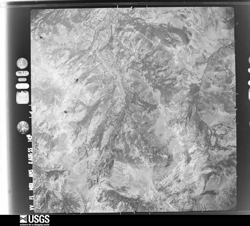 U.S. Geological Survey aerial photograph, 1955-08-08, scale 1:63000
