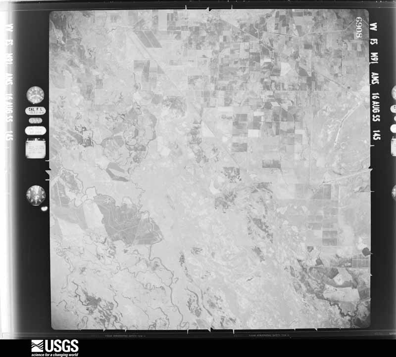 U.S. Geological Survey aerial photograph, 1955-08-16, scale 1:63000
