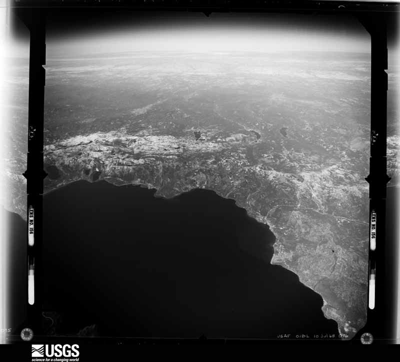 U.S. Geological Survey aerial photograph, 1968-07-01, scale 1:122000