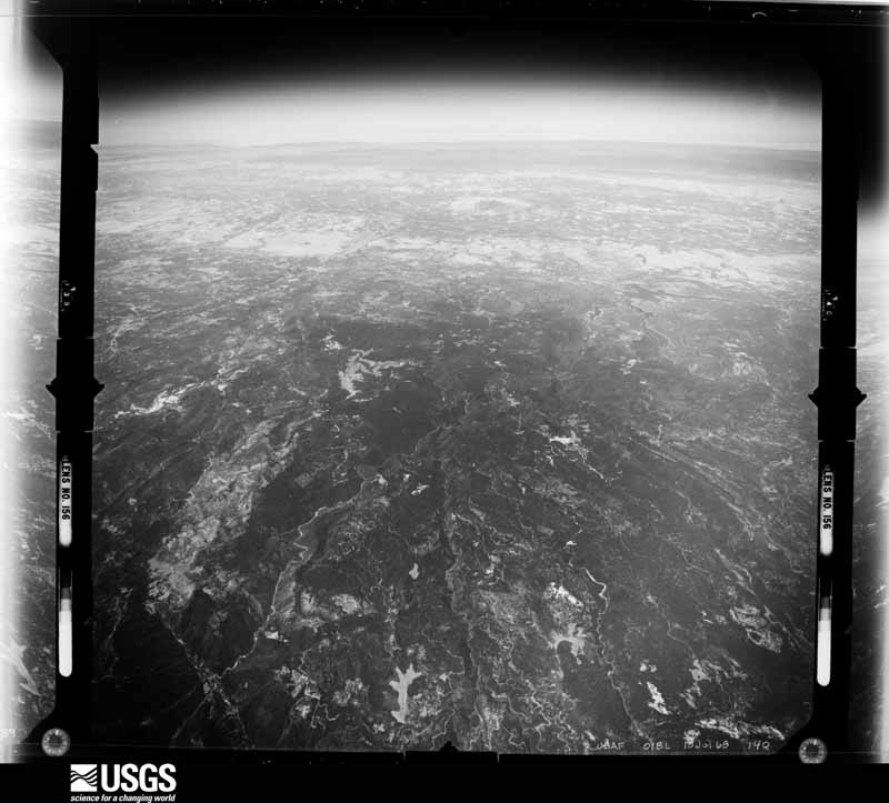 U.S. Geological Survey aerial photograph, 1968-07-01, scale 1:122000