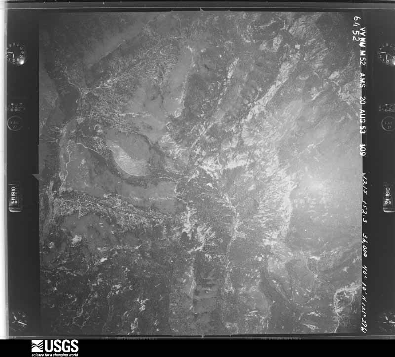 U.S. Geological Survey aerial photograph, 1954-09-05, scale 1:60000