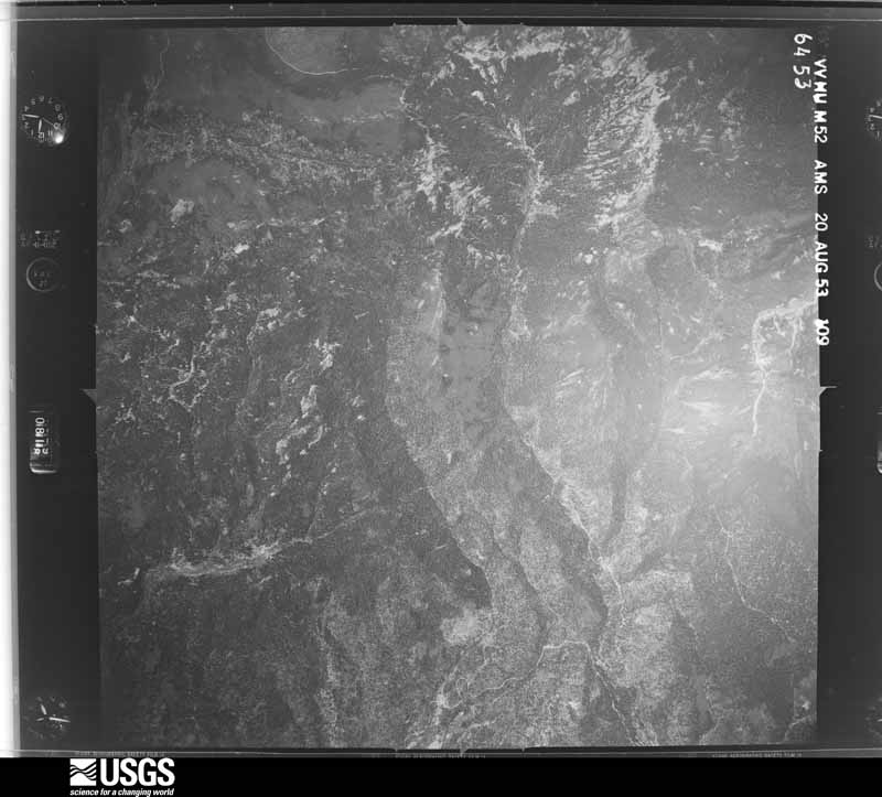 U.S. Geological Survey aerial photograph, 1954-09-05, scale 1:60000