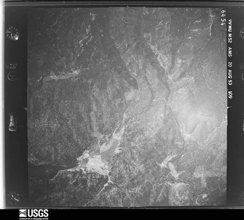 U.S. Geological Survey aerial photograph, 1954-09-05, scale 1:60000
