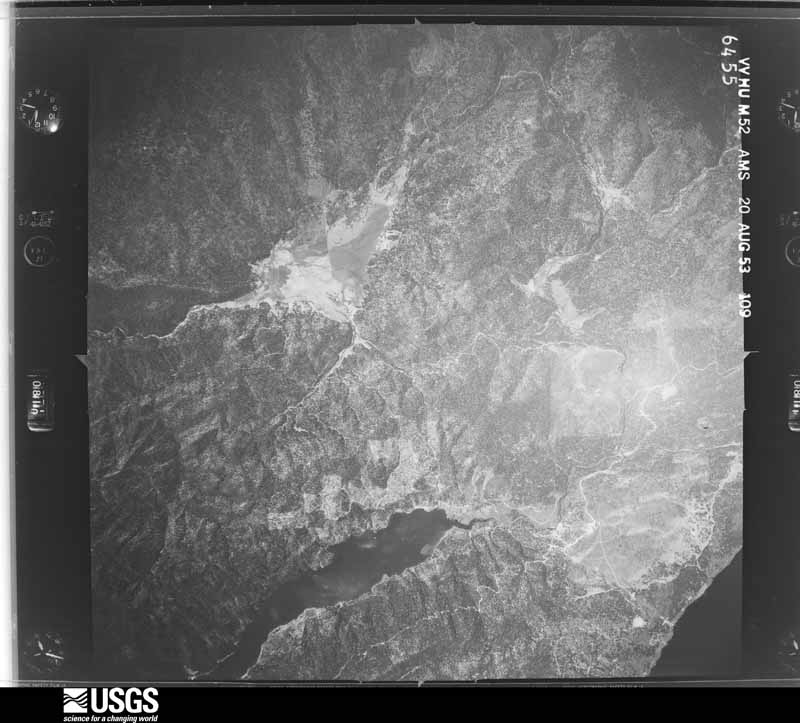 U.S. Geological Survey aerial photograph, 1954-09-05, scale 1:60000