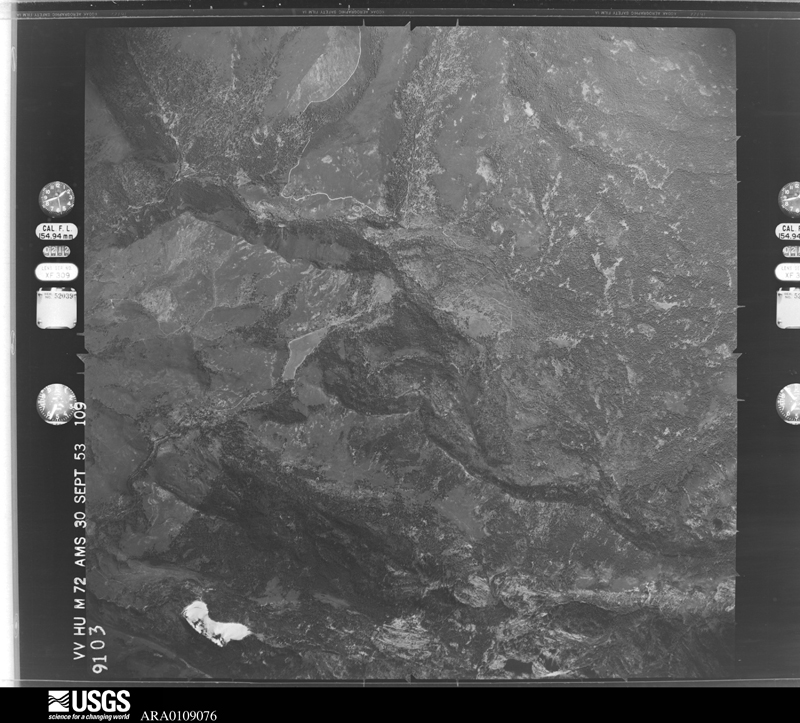 U.S. Geological Survey aerial photograph, 1954-09-05, scale 1:60000