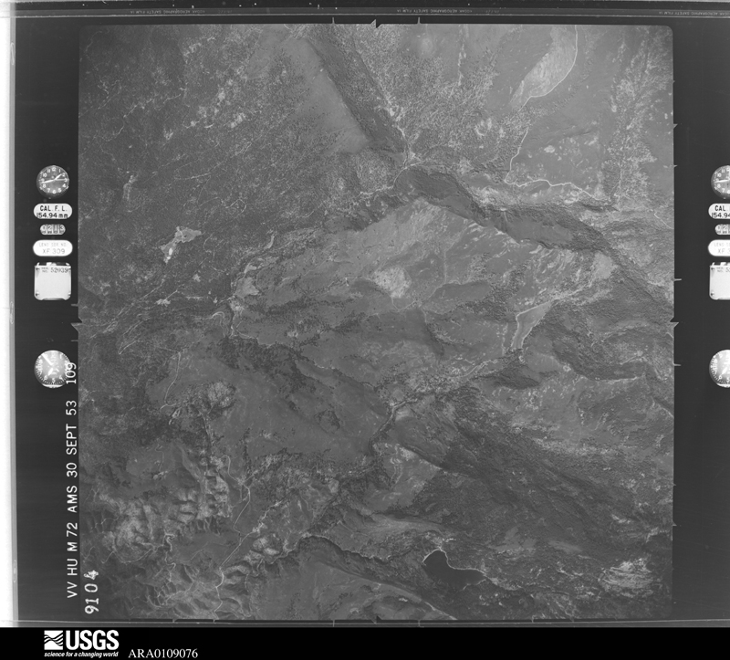 U.S. Geological Survey aerial photograph, 1954-09-05, scale 1:60000