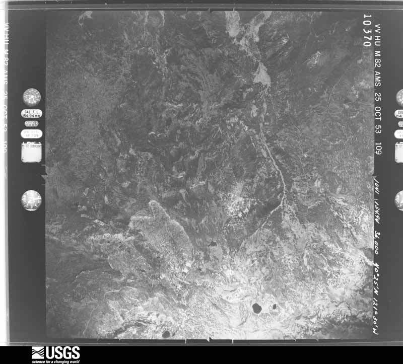 U.S. Geological Survey aerial photograph, 1953-10-25, scale 1:60000