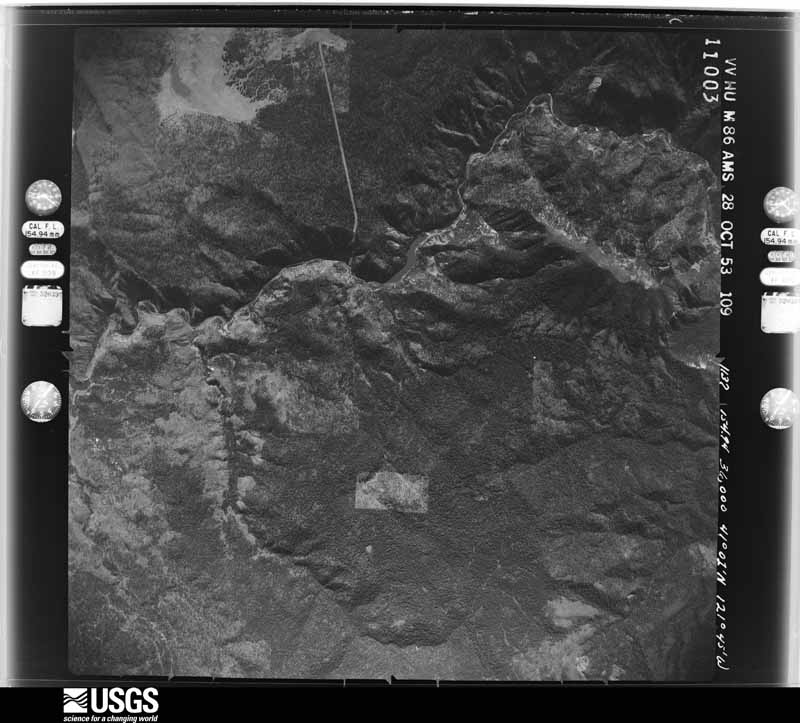 U.S. Geological Survey aerial photograph, 1954-05-22, scale 1:60000